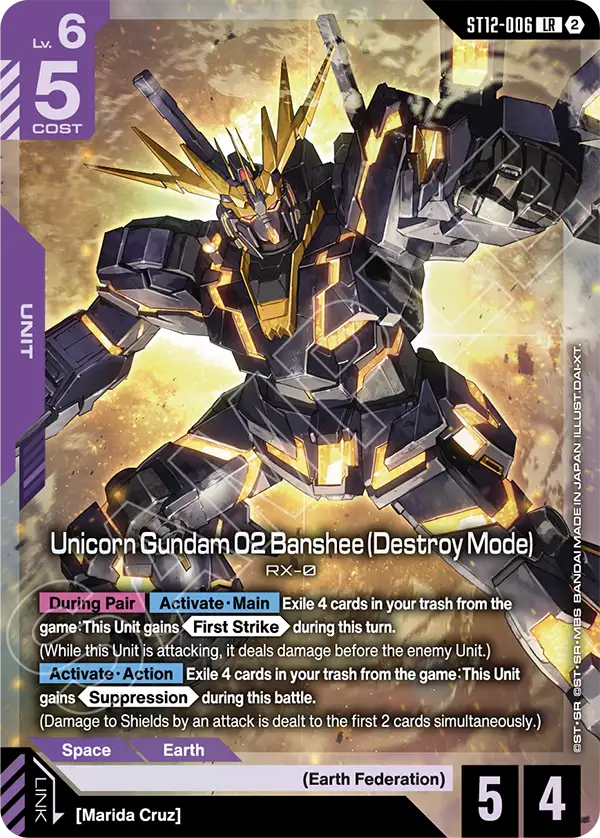 Unicorn Gundam 02 Banshee (Destroy Mode) ST12-006