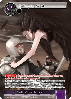 Culling the Weak PR2015-006
