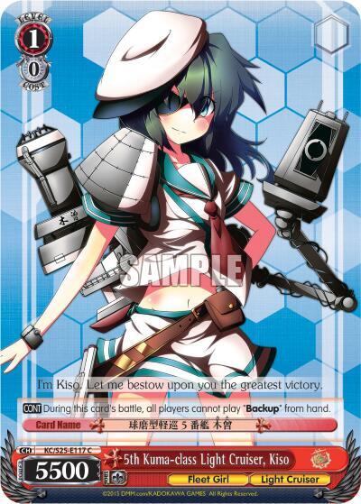 5th Kuma-class Light Cruiser, Kiso KC/S25-E117 C