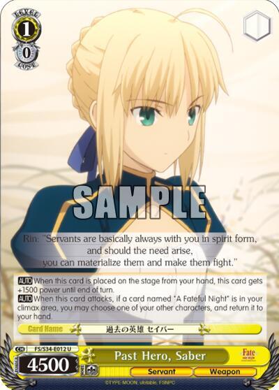 Past Hero, Saber FS/S34-E012 U