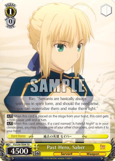 Past Hero, Saber FS/S34-TE04 TD