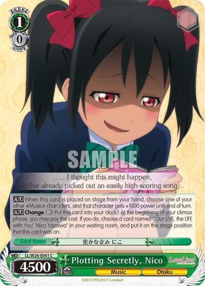 Plotting Secretly, Nico LL/W24-E041 C