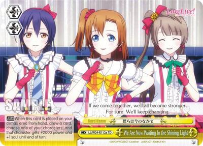 We Are Now Waiting In the Shining Light LL/W24-E112a TD