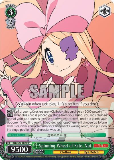 Spinning Wheel of Fate, Nui KLK/S27-E022 RR