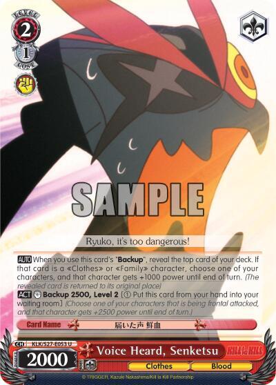 Voice Heard, Senketsu KLK/S27-E053 U