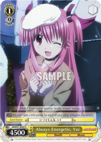 Always Energetic, Yui AB/W31-E022 U