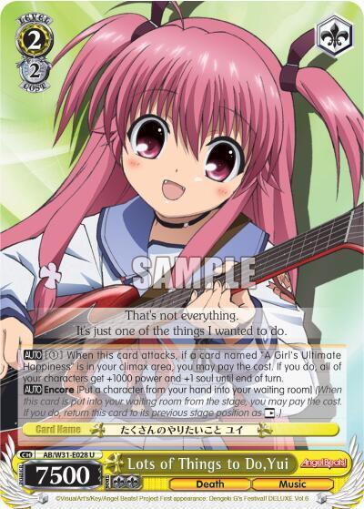 Lots of Things to Do, Yui AB/W31-E028 U
