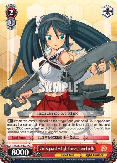 2nd Nagara-class Light Cruiser, Isuzu-Kai-Ni KC/S31-E073 C