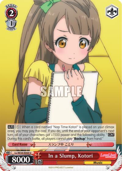 In a Slump, Kotori LL/W34-E044 U