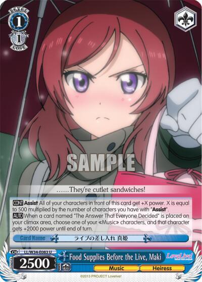 Food Supplies Before the Live, Maki LL/W34-E083 U