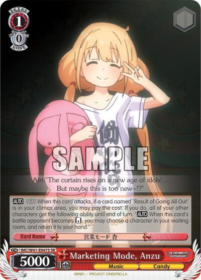 Marketing Mode, Anzu IMC/W41-E047S SR