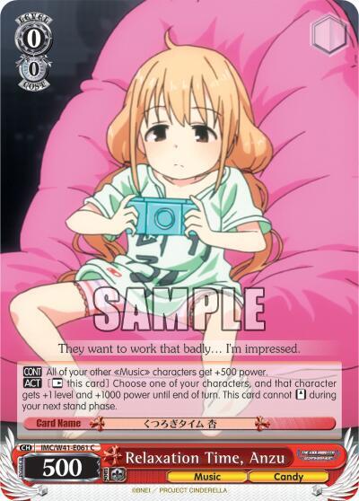 Relaxation Time, Anzu IMC/W41-E061 C