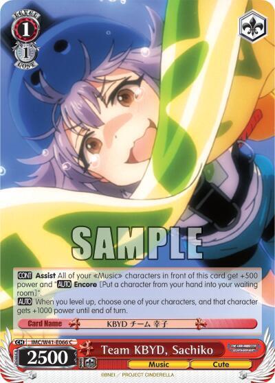 Team KBYD, Sachiko IMC/W41-E066 C