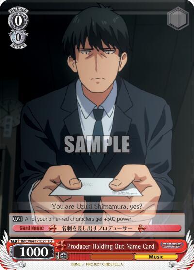 Producer Holding Out Name Card IMC/W41-TE21 TD