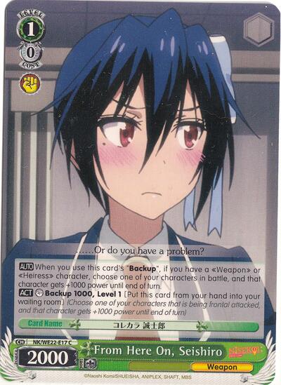 From Here On, Seishiro NK/WE22-E17