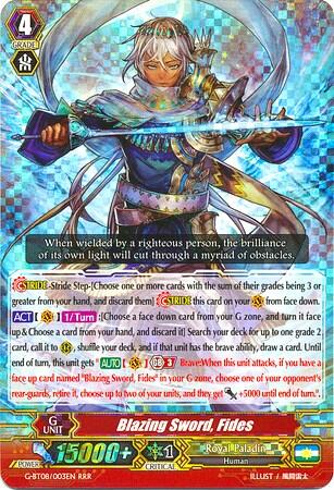 Blazing Sword, Fides [G Format] G-BT08/003EN