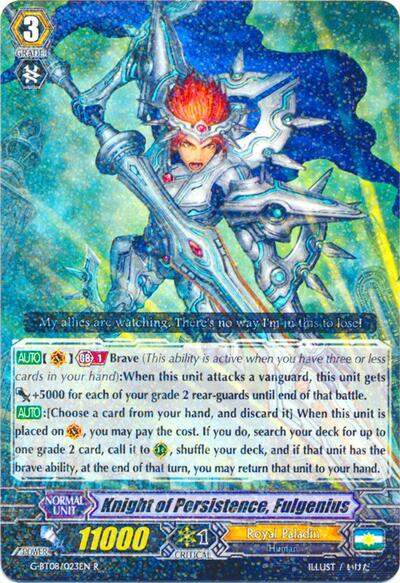 Knight of Persistence, Fulgenius [G Format] G-BT08/023EN