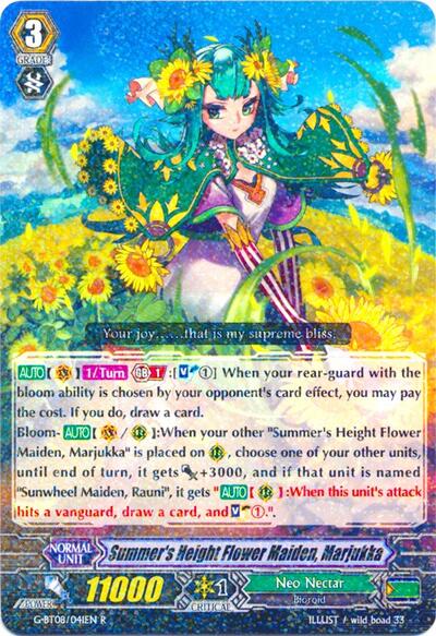 Summer's Height Flower Maiden, Marjukka [G Format] G-BT08/041EN