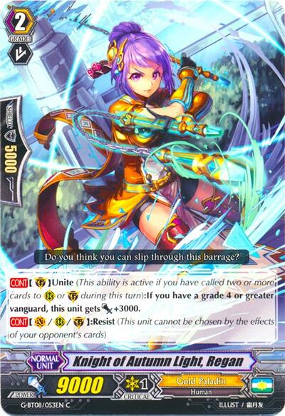 Knight of Autumn Light, Regan [G Format] G-BT08/053EN