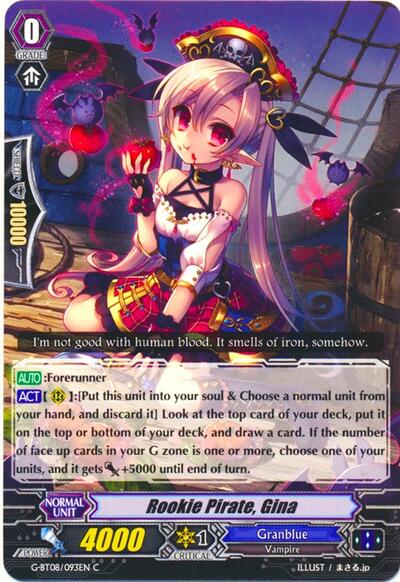 Rookie Pirate, Gina [G Format] G-BT08/093EN