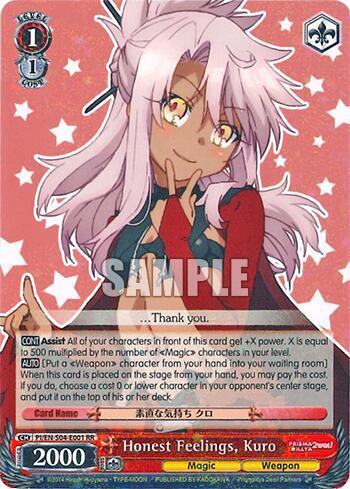 Honest Feelings, Kuro PI/EN-S04-E001 RR