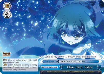 Class Card, Saber PI/EN-S04-E081R RRR