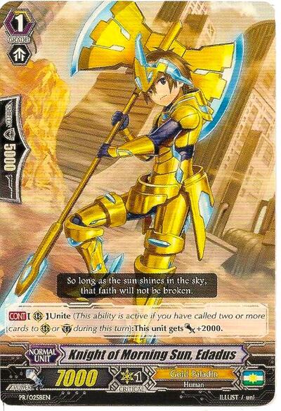 Knight of Morning Sun, Edadus [G Format] PR/0258EN