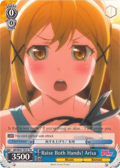 Raise Both Hands! Arisa BD/W47-TE15 TD