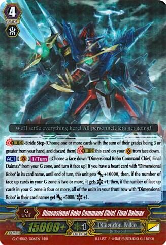 Dimensional Robo Command Chief, Final Daimax [G Format] G-CHB02/006EN