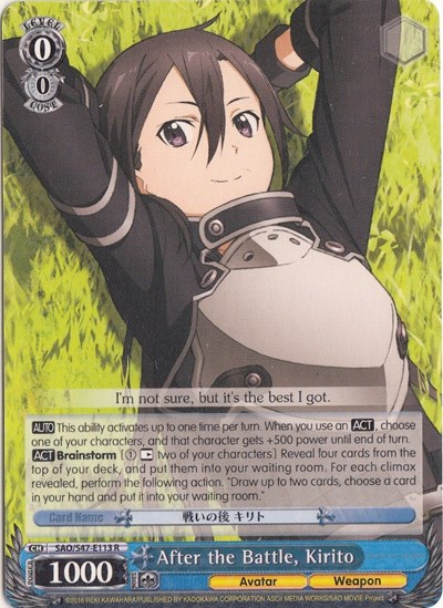 After the Battle, Kirito SAO/S47-E113 R