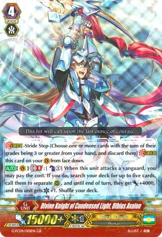 Divine Knight of Condensed Light, Olbius Avalon [G Format] G-FC04/001EN
