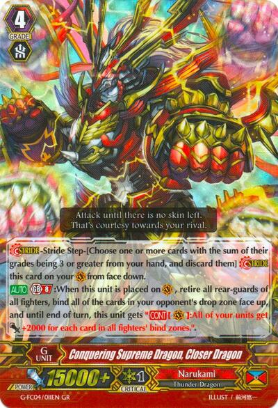 Conquering Supreme Dragon, Closer Dragon [G Format] G-FC04/011EN