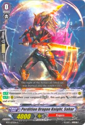 Perdition Dragon Knight, Sahar [G Format] BT17/073EN