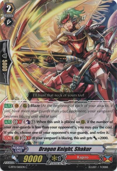 Dragon Knight, Shakur [G Format] G-BT11/065EN