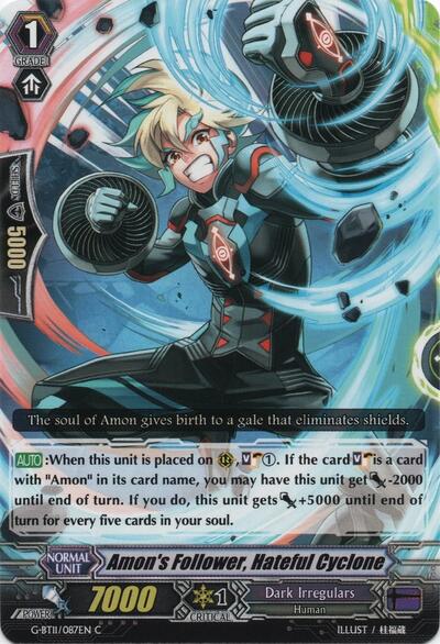 Amon's Follower, Hateful Cyclone [G Format] G-BT11/087EN