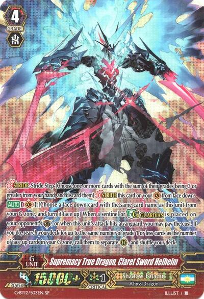 Supremacy True Dragon, Claret Sword Helheim [G Format] G-BT12/S03EN
