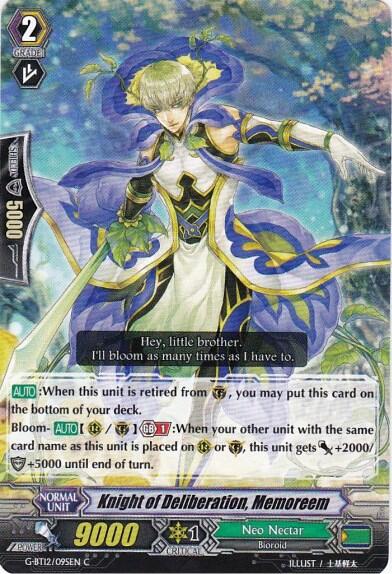 Knight of Deliberation, Memoreem [G Format] G-BT12/095EN