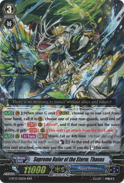 Supreme Ruler of the Storm, Thavas [G Format] G-BT13/012EN