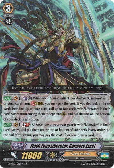 Flash Fang Liberator, Garmore Excel [G Format] G-BT13/016EN