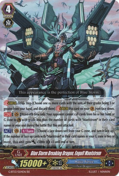 Blue Storm Breaking Dragon, Engulf Maelstrom [G Format] G-BT13/024EN