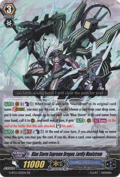 Blue Storm Supreme Dragon, Lordly Maelstrom [G Format] G-BT13/025EN