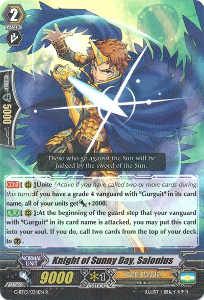 Knight of Sunny Day, Salonius [G Format] G-BT13/034EN