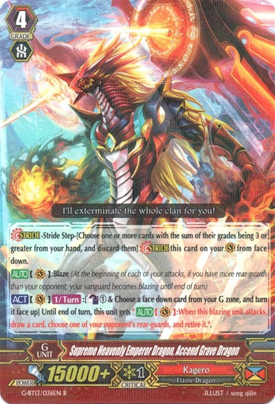 Supreme Heavenly Emperor Dragon, Accend Grave Dragon [G Format] G-BT13/036EN