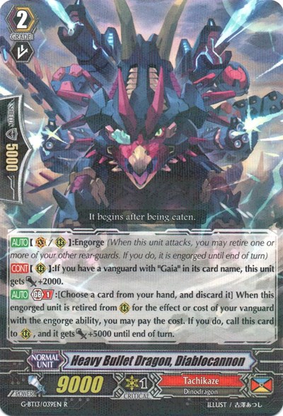 Heavy Bullet Dragon, Diablocannon [G Format] G-BT13/039EN