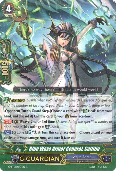 Blue Wave Armor General, Galfilia [G Format] G-BT13/047EN