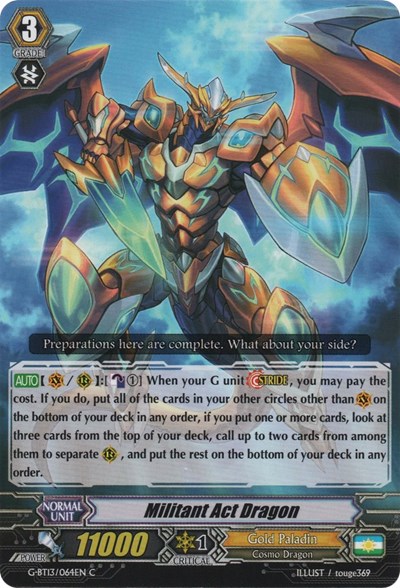 Militant Act Dragon [G Format] G-BT13/064EN