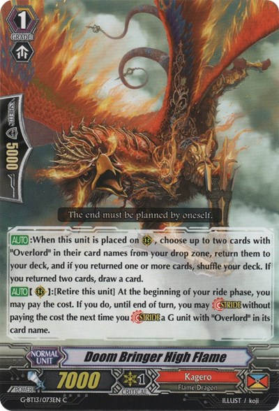 Doom Bringer High Flame [G Format] G-BT13/073EN