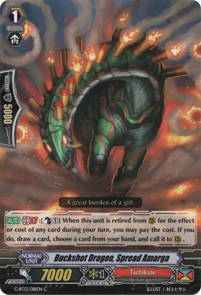 Buckshot Dragon, Spread Amarga [G Format] G-BT13/081EN