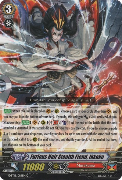 Furious Hair Stealth Fiend, Ikkaku [G Format] G-BT13/085EN