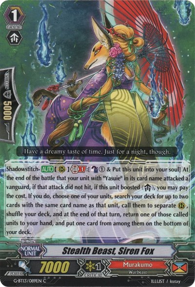 Stealth Beast, Siren Fox [G Format] G-BT13/089EN